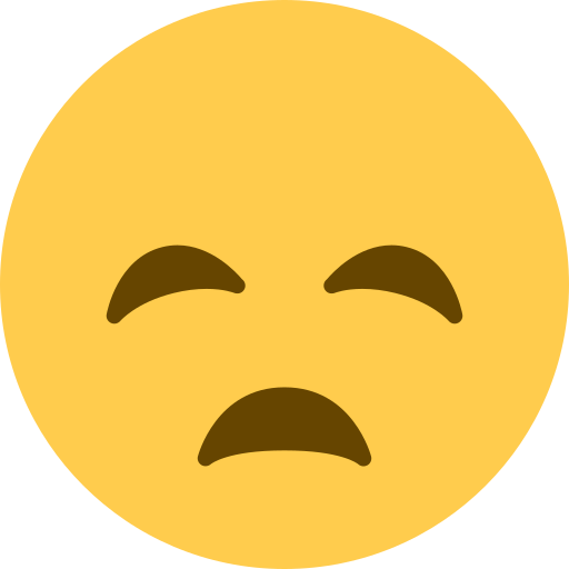 Muka kecewa untuk Twitter (X) Twemoji 15.0.3