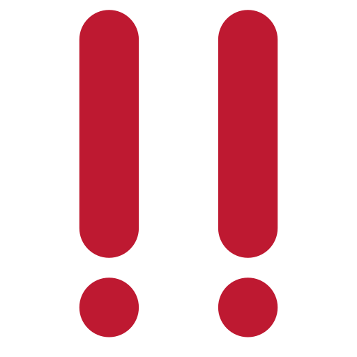 Double Exclamation Mark for Twitter (X) Twemoji 15.0.3