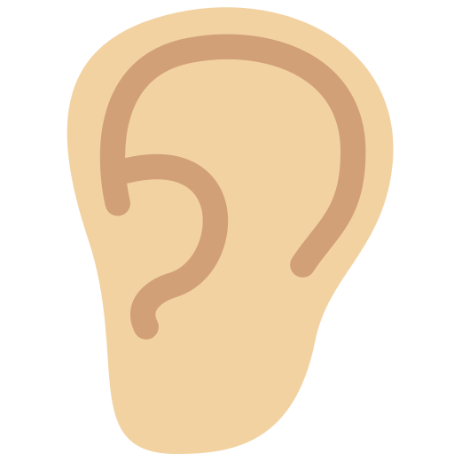 第耳朵: 中等-浅肤色号为第Twitter (X) Twemoji 15.0.3号