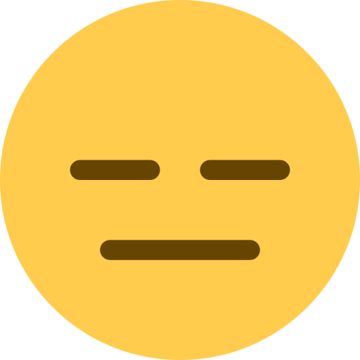 Cara sense expressió per Twitter (X) Twemoji 15.0.3