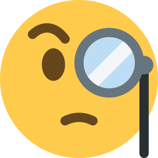 Tvář s monoklem pro Twitter (X) Twemoji 15.0.3