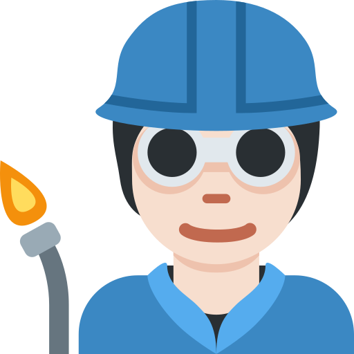 Εργάτης εργοστασίου: ανοιχτόχρωμος τόνος δέρματος για Twitter (X) Twemoji 15.0.3