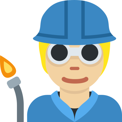 Persona Che Lavora In Fabbrica: Carnagione Abbastanza Chiara per Twitter (X) Twemoji 15.0.3