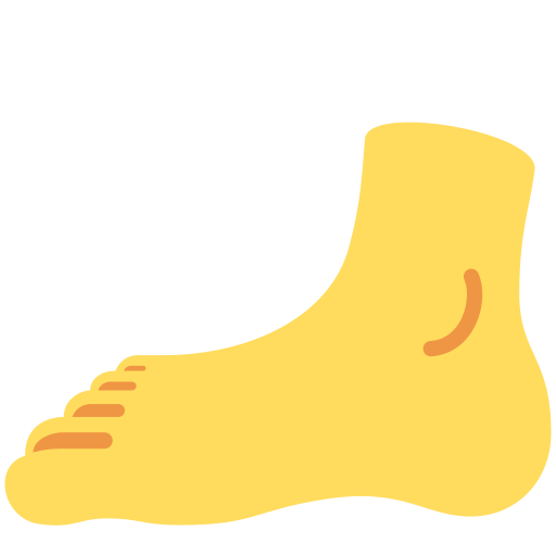 Piede per Twitter (X) Twemoji 15.0.3