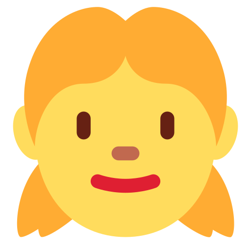 Dívka pro Twitter (X) Twemoji 15.0.3