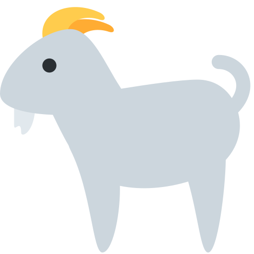 Kozí pro Twitter (X) Twemoji 15.0.3