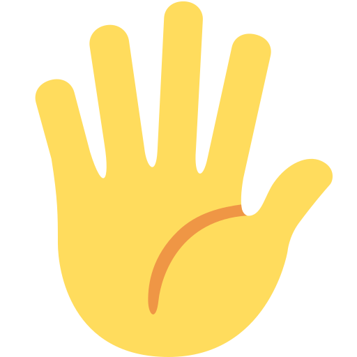 Hand with Fingers Splayed for Twitter (X) Twemoji 15.0.3
