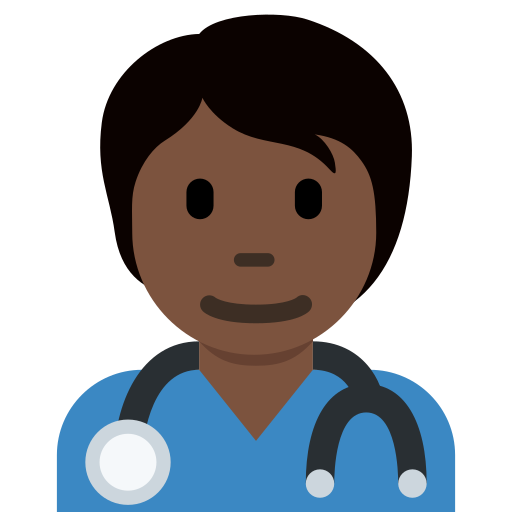 Sundhedspersonale: mørk teint for Twitter (X) Twemoji 15.0.3
