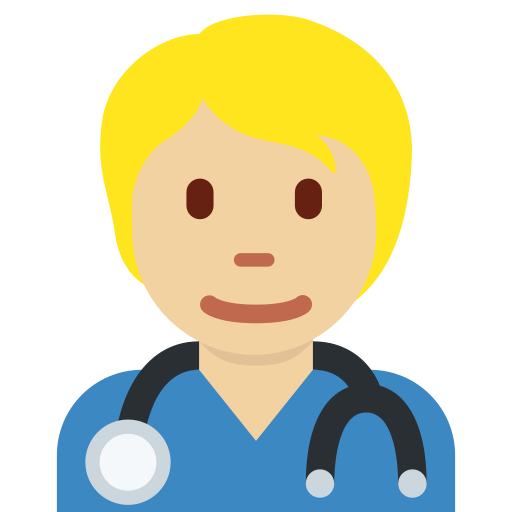 Nhân viên y tế: màu da sáng trung bình cho Twitter (X) Twemoji 15.0.3