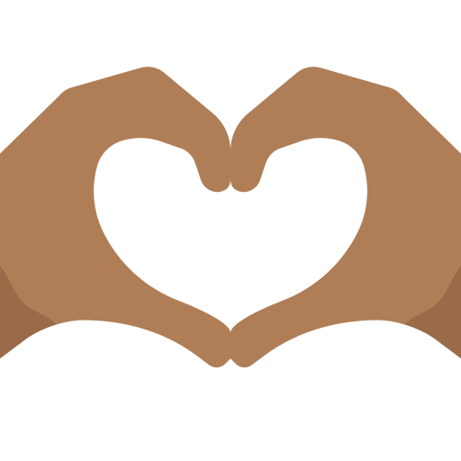 Mãos Em Coração: Pele Morena Escura para Twitter (X) Twemoji 15.0.3