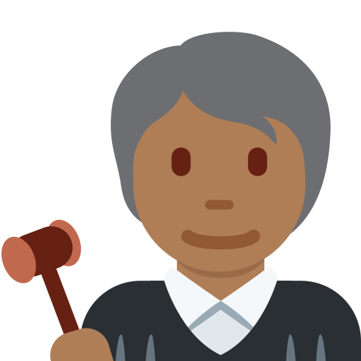 Juge: Peau Mate pour Twitter (X) Twemoji 15.0.3