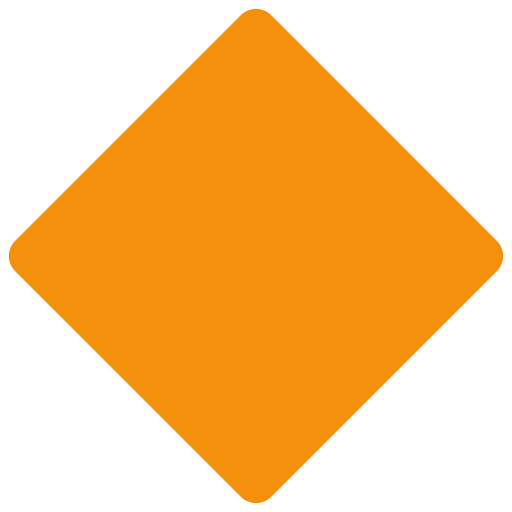 Hình thoi lớn màu cam cho Twitter (X) Twemoji 15.0.3