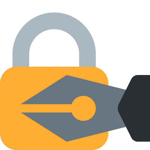 Lås med bläckpenna för Twitter (X) Twemoji 15.0.3