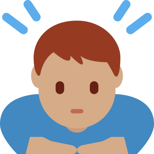 Uomo Che Fa Inchino Profondo: Carnagione Olivastra per Twitter (X) Twemoji 15.0.3