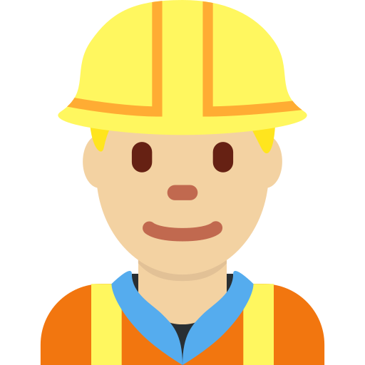 Omul muncitor în construcții: Culoare medie-deschisă a pielii pentru Twitter (X) Twemoji 15.0.3