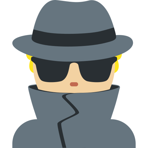 Mannelijke detective: lichtgetinte huidskleur voor Twitter (X) Twemoji 15.0.3