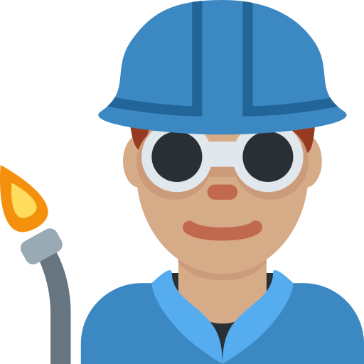 Fabrikarbeiter: Medium Teint für Twitter (X) Twemoji 15.0.3