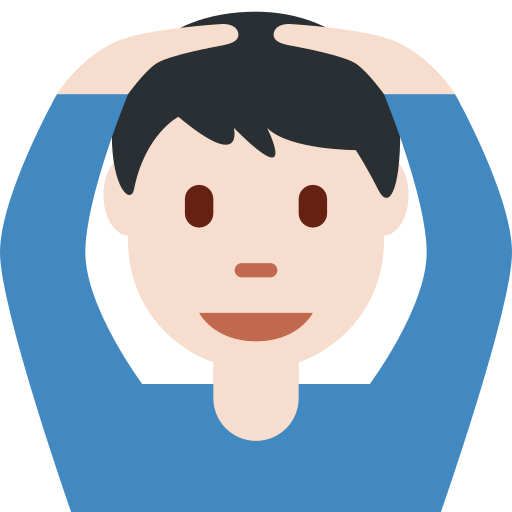 Home que fa un gest d'acord: pell clara per Twitter (X) Twemoji 15.0.3