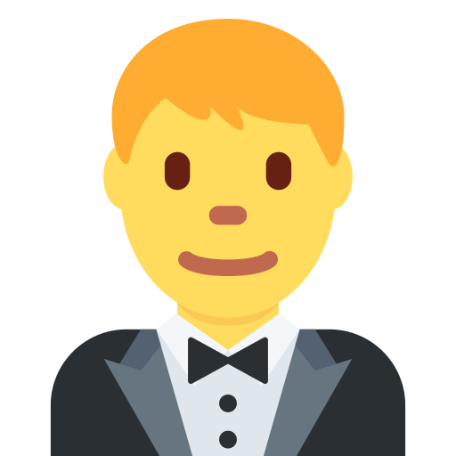 Man i smoking för Twitter (X) Twemoji 15.0.3