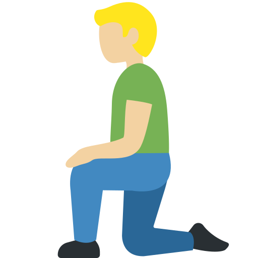 Home agenollat: pell mitjana-clara per Twitter (X) Twemoji 15.0.3