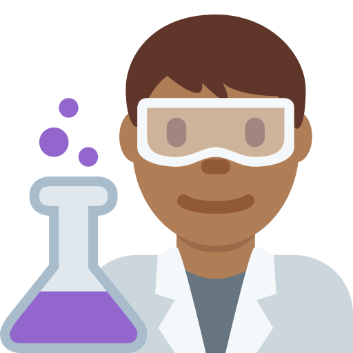 Scienziato: Carnagione Abbastanza Scura per Twitter (X) Twemoji 15.0.3