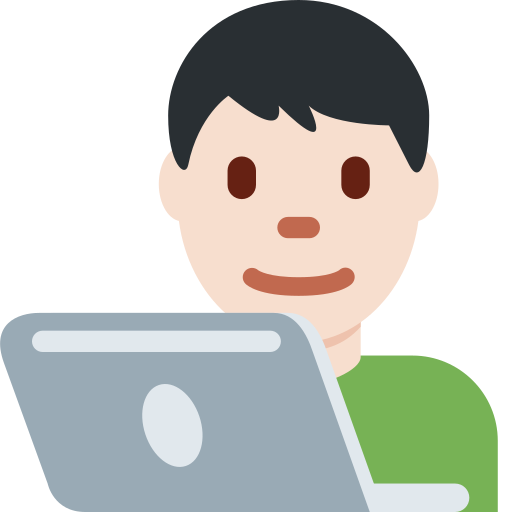 第男程序员: 较浅肤色号为第Twitter (X) Twemoji 15.0.3号