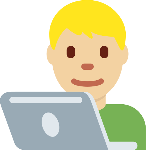 Άντρας τεχνολόγος: μεσαίος-ανοιχτόχρωμος τόνος δέρματος για Twitter (X) Twemoji 15.0.3