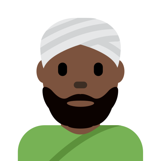 Homme En Turban: Peau Foncée pour Twitter (X) Twemoji 15.0.3