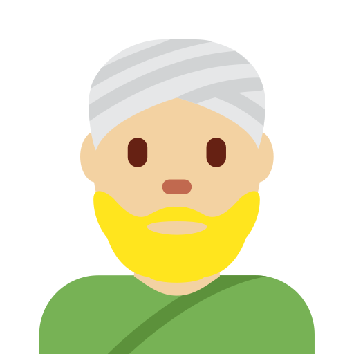 Homme En Turban: Peau Moyennement Claire pour Twitter (X) Twemoji 15.0.3