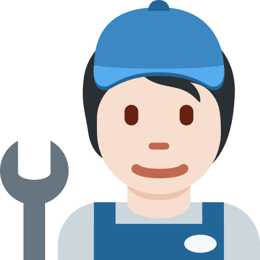 Tamirci: açık cilt tonu için Twitter (X) Twemoji 15.0.3