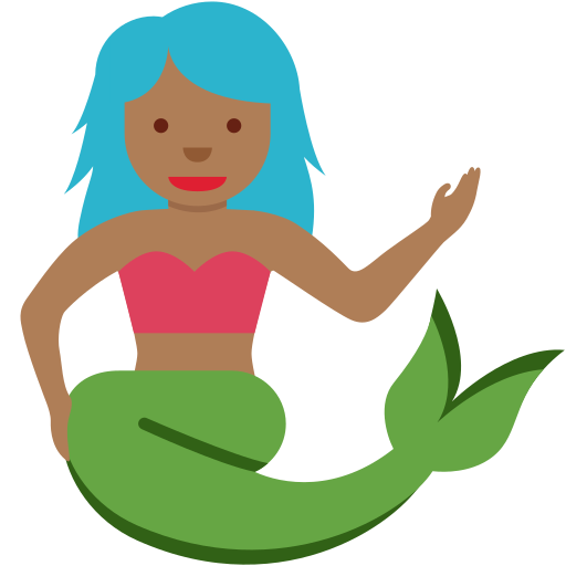 Sirena Donna: Carnagione Abbastanza Scura per Twitter (X) Twemoji 15.0.3