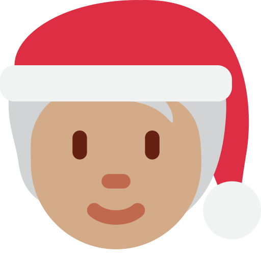 Kersttransgender: getinte huidskleur voor Twitter (X) Twemoji 15.0.3