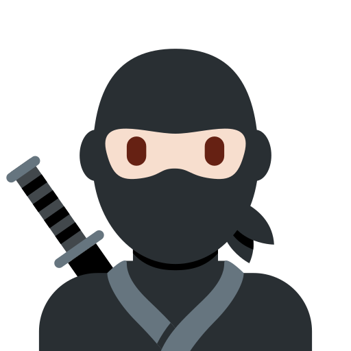 Ninja: vaalea ihonväri varten Twitter (X) Twemoji 15.0.3