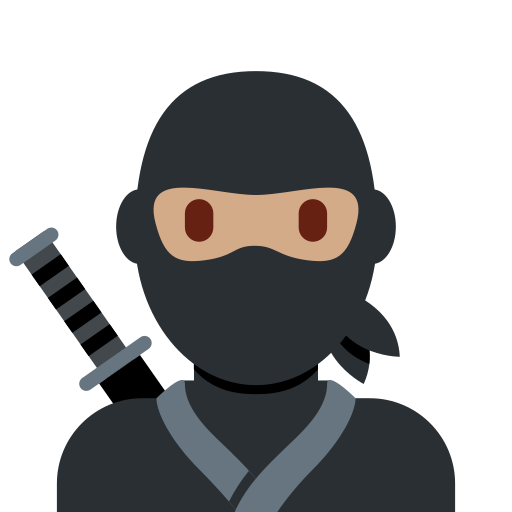 Ninja: Tono mediu al pielii pentru Twitter (X) Twemoji 15.0.3