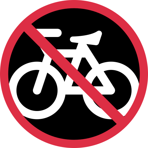 No Bicycles for Twitter (X) Twemoji 15.0.3