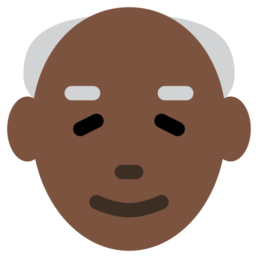 Homem Idoso: Pele Escura para Twitter (X) Twemoji 15.0.3