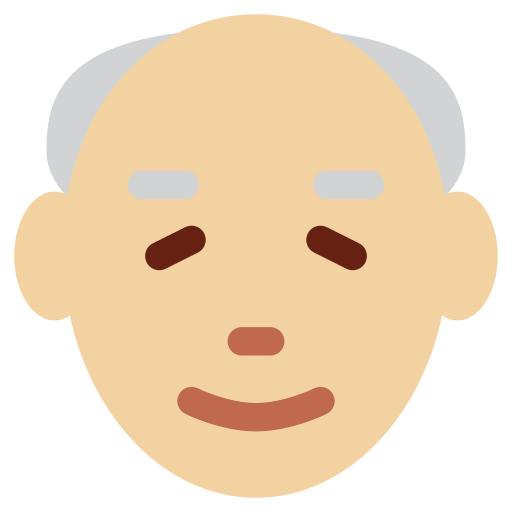 Uomo Anziano: Carnagione Abbastanza Chiara per Twitter (X) Twemoji 15.0.3