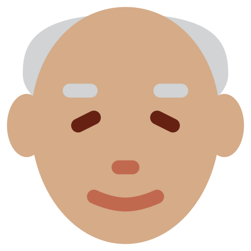 Ancià: Pell Mitjà per Twitter (X) Twemoji 15.0.3