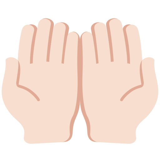 Iki avuç açık: açık cilt tonu için Twitter (X) Twemoji 15.0.3