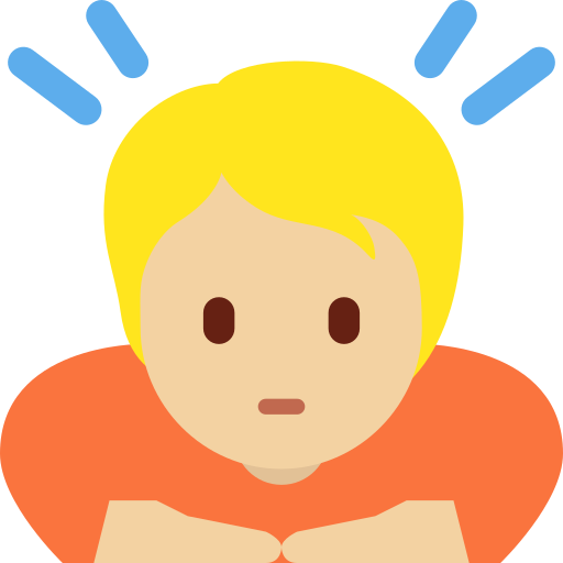 Uklonění osoby: Středně světlý tón pleti pro Twitter (X) Twemoji 15.0.3