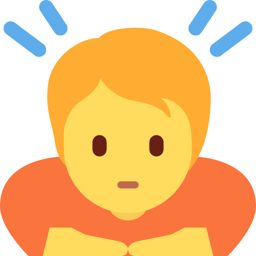 Poklonění osoby pro Twitter (X) Twemoji 15.0.3