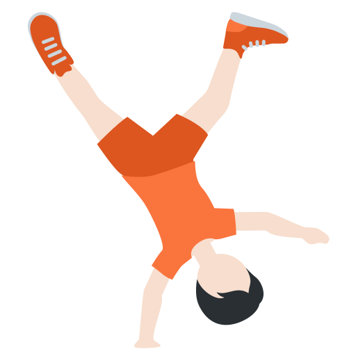 第侧手翻: 较浅肤色号为第Twitter (X) Twemoji 15.0.3号