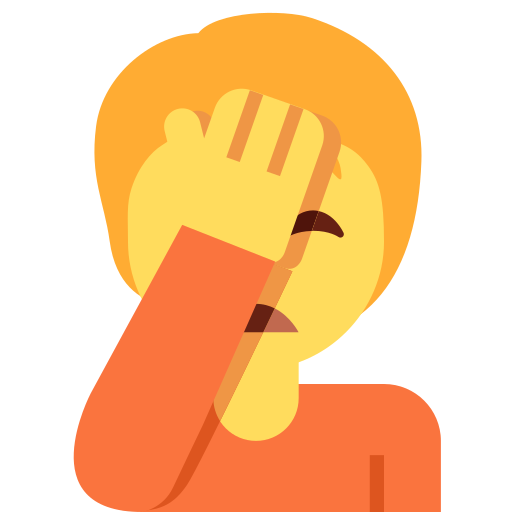 Person Facepalming for Twitter (X) Twemoji 15.0.3