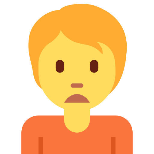 Persona arrugant el front per Twitter (X) Twemoji 15.0.3