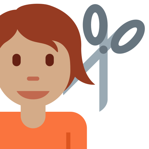 Personne Qui Se Fait Couper Les Cheveux: Peau Légèrement Mate pour Twitter (X) Twemoji 15.0.3