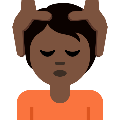 Persona que rep un massatge: pell fosca per Twitter (X) Twemoji 15.0.3