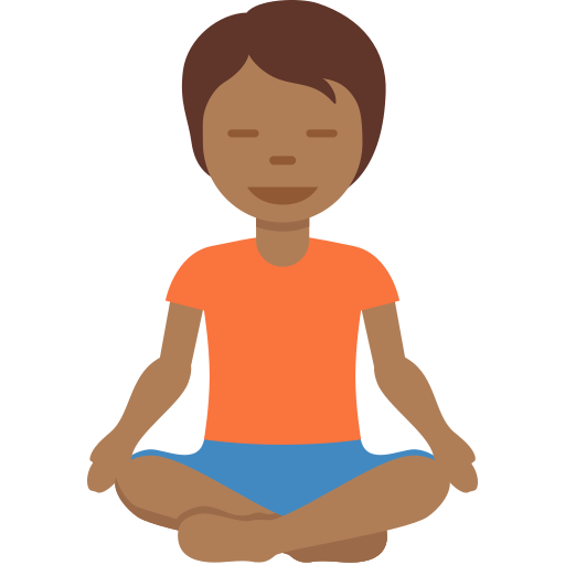 Osoba v pozici Lotus: Středně tmavý odstín pleti pro Twitter (X) Twemoji 15.0.3