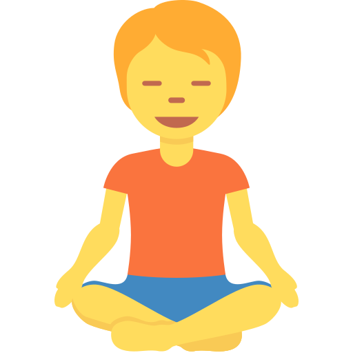 Orang dalam posisi teratai untuk Twitter (X) Twemoji 15.0.3