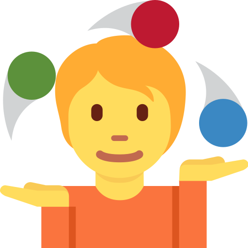 Malabarisme de persones per Twitter (X) Twemoji 15.0.3