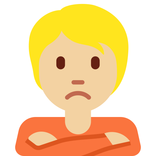 Κατσουφιασμένο άτομο: μεσαίος-ανοιχτόχρωμος τόνος δέρματος για Twitter (X) Twemoji 15.0.3